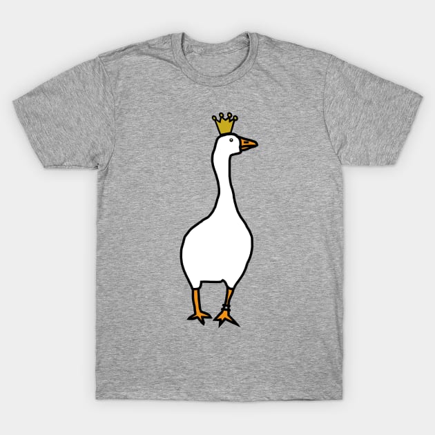 White Goose Wears Stolen Crown T-Shirt by ellenhenryart